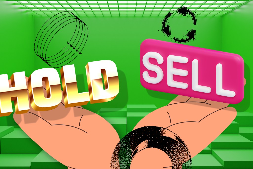 Hold and sell sign