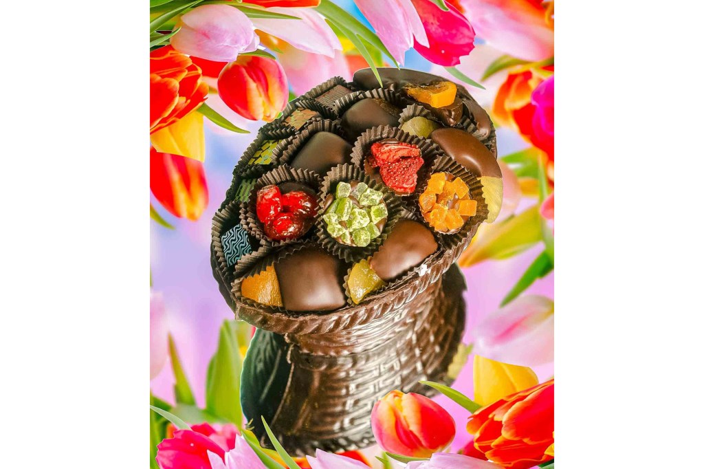 chocolate candy in a vase