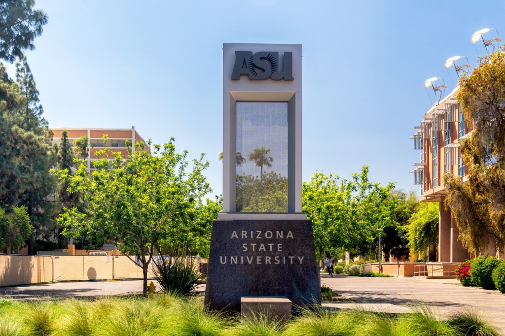 Arizona State University sign