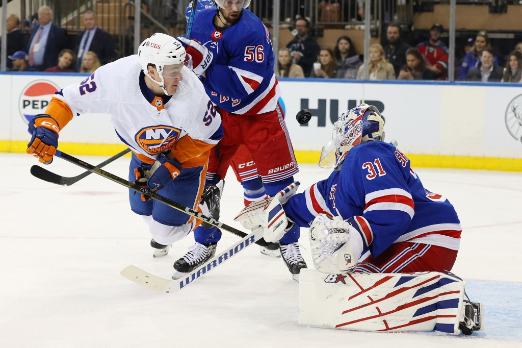 Kyle MacLean, pictured during the preseason, will make his NHL debut for the Islanders against the Blackhawks.