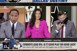 Dan Orlovsky sniffs Molly Qerim's shoes on "First Take."