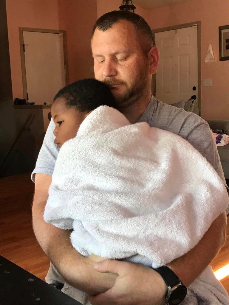 Darnell with a family member. 