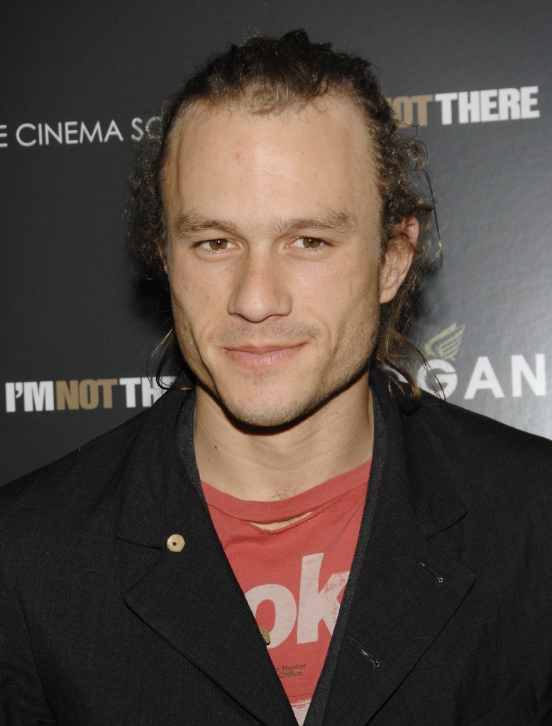 Heath Ledger smiling. 