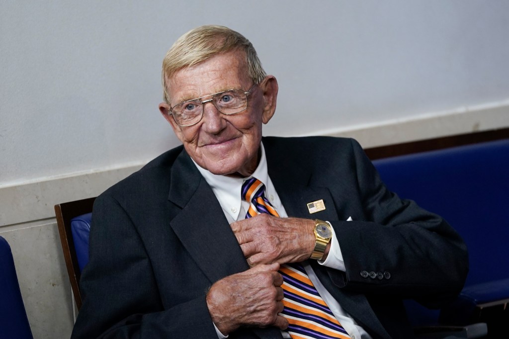 It is speculated that Lou Holtz will be supporting Donald Trump in the upcoming presidential election.
