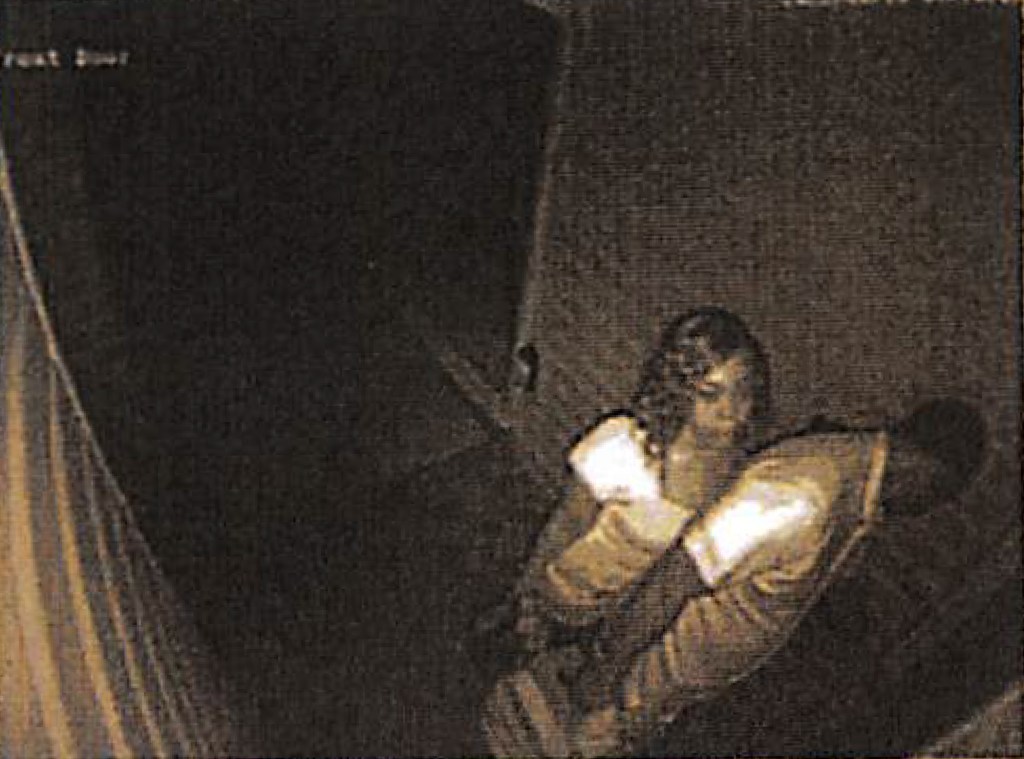 An image from a security video shows Airbnb guest Shawn Mackey, right, with a woman who is not his wife after 3 a.m.