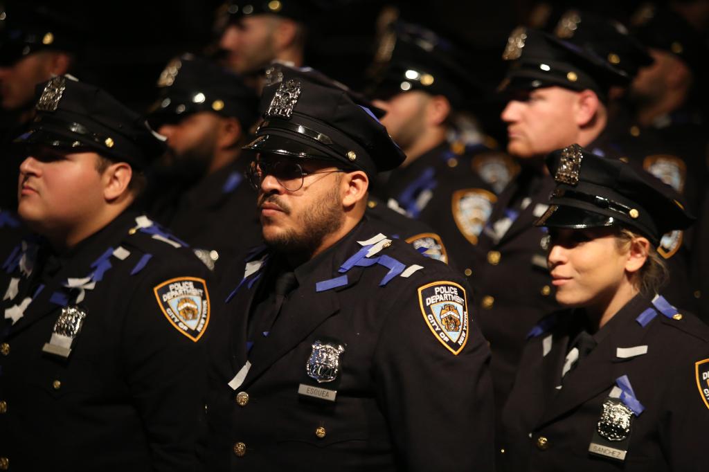 New cops at NYPD graduation at MSG last year.