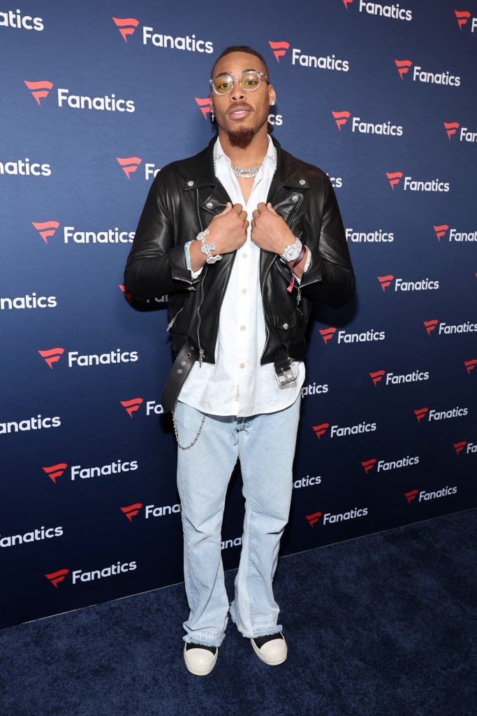 Vikings receiver Justin Jefferson attends Michael Rubin's 2024 Fanatics Super Bowl Party at the Marquee Nightclub at The Cosmopolitan of Las Vegas on February 10, 2024 in Las Vegas, Nevada. 