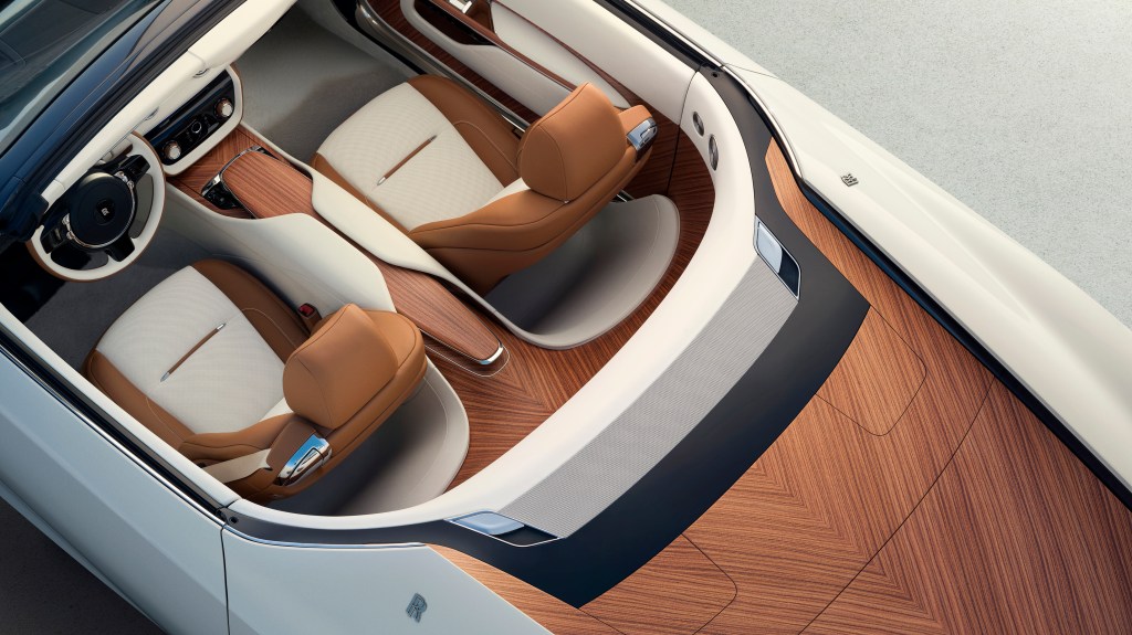 The newest Rolls Royce, the Arcadia Droptail, is meant to evoke being on an exquisite yacht.