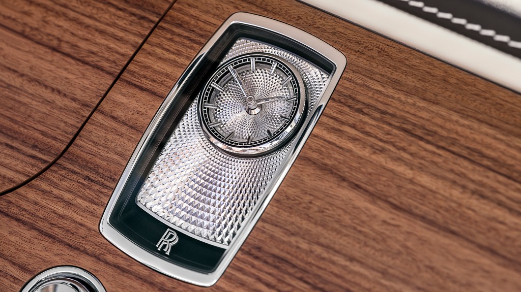 The Arcadia Droptail has the most intricate clock face ever made by Rolls Royce.