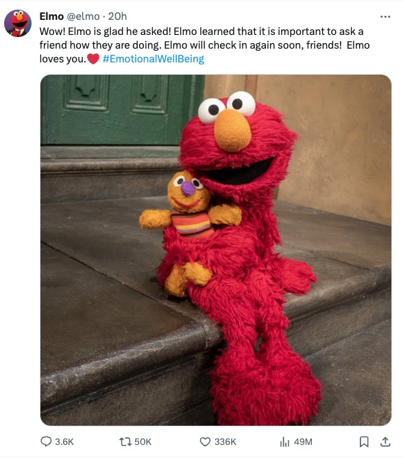 The emotional video comes weeks after Elmo, another PBS-owned character, broke social media after a seemingly innocent post on X (formerly Twitter) revealed that a lot of people were feeling a tremendous amount of stress. 