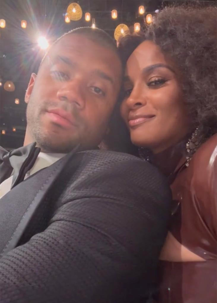 Denver Broncos quarterback Russell Wilson and his wife Ciara at the Screen Actors Guild Awards on Feb. 24, 2024 in Los Angeles, Ca. 