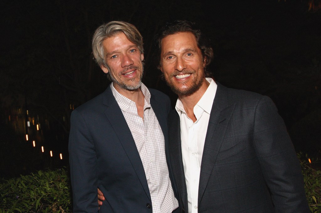 Director Stephen Gaghan with Matthew McConaughey. 