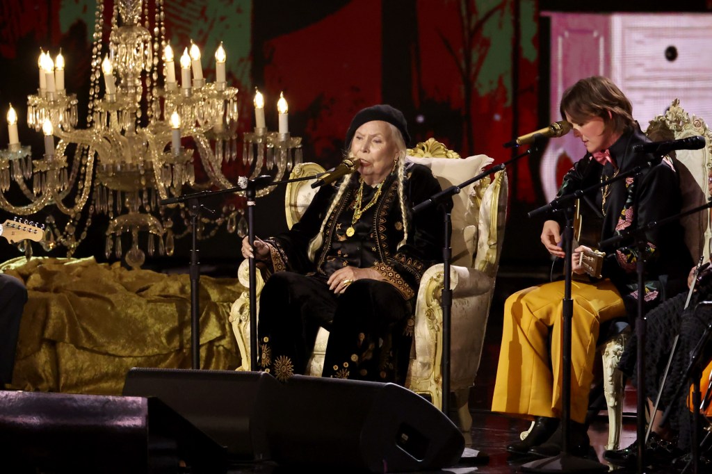 Joni Mitchell at the 66th annual Grammy Awards on Feb. 4, 2024. 