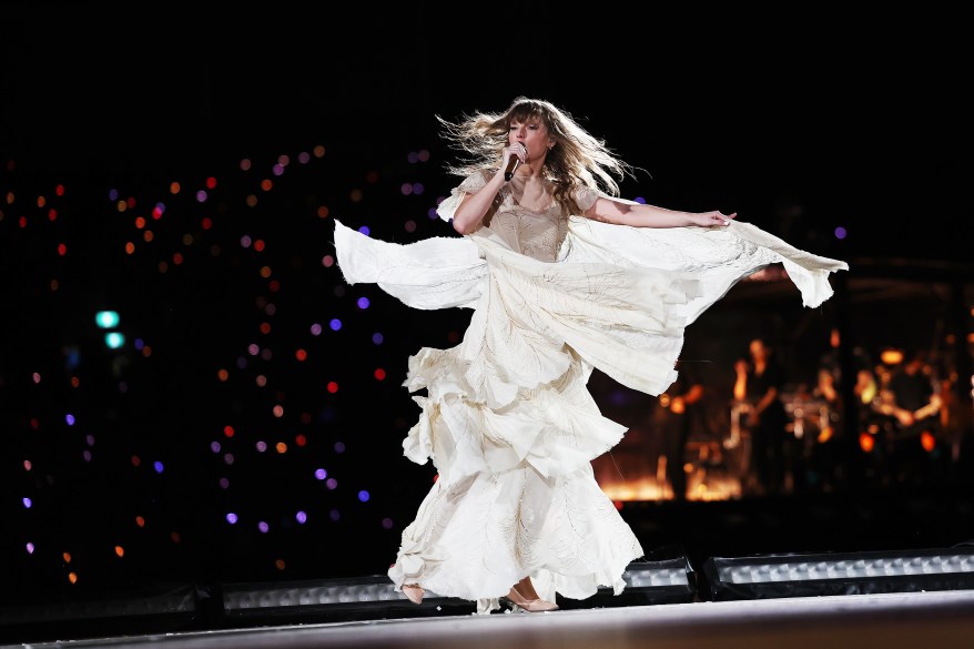 Taylor Swift performing on stage during The Eras Tour at Accor Stadium in Sydney, Australia on February 23, 2024.