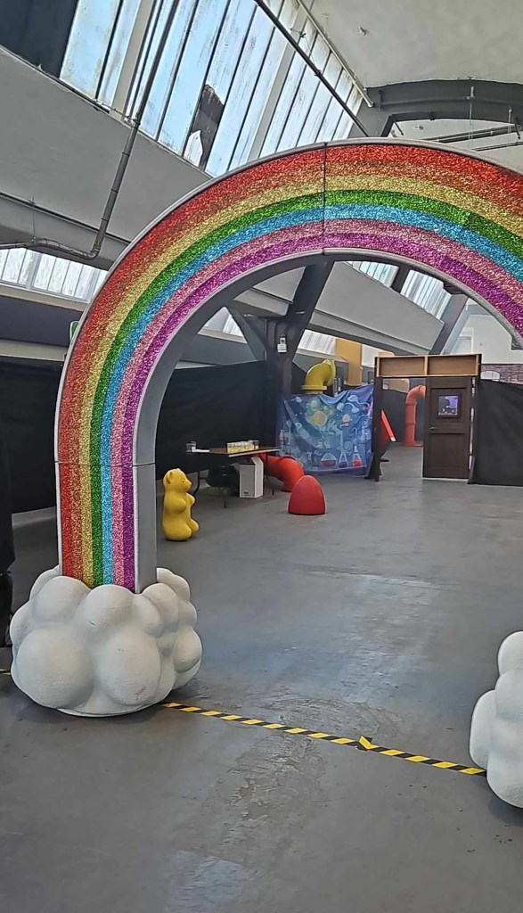 Families in the UK were outraged at a shambolic Willy Wonka themed event. These photos posted by a social media user show paltry decorations at a near-empty warehouse in Glasgow, where parents took their children expecting an exciting wonderland-style experience featuring lots of candy. Refunds have been given by organizers after the disastrous event which was slammed by visitors who paid $45 per ticket after being promised a âparadise of sweet treats". They had been lured to the venue for an "immersive Willy Wonka experience" by colorful AI ads which bore no resemblance to the disappointing reality. 28 Feb 2024 Pictured: general views of Willy Wonka Themed Event. Photo credit: Stuart Sinclair/LOCAL NEWSX/TMX / MEGA TheMegaAgency.com +1 888 505 6342
