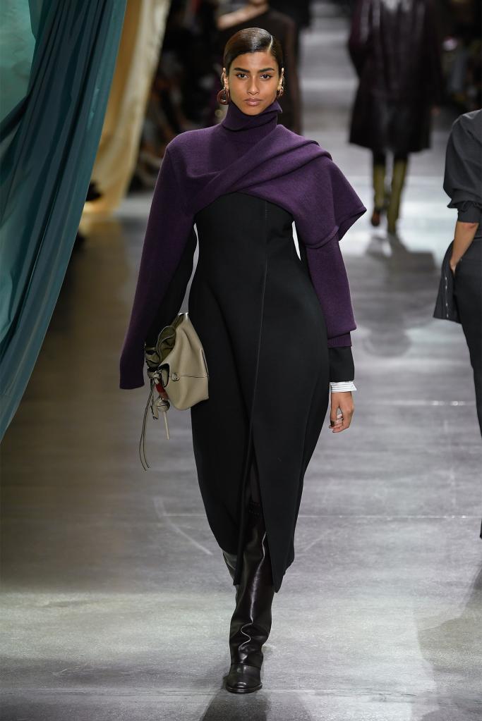 A Model on the runway at Fendi RTW Fall 2024.