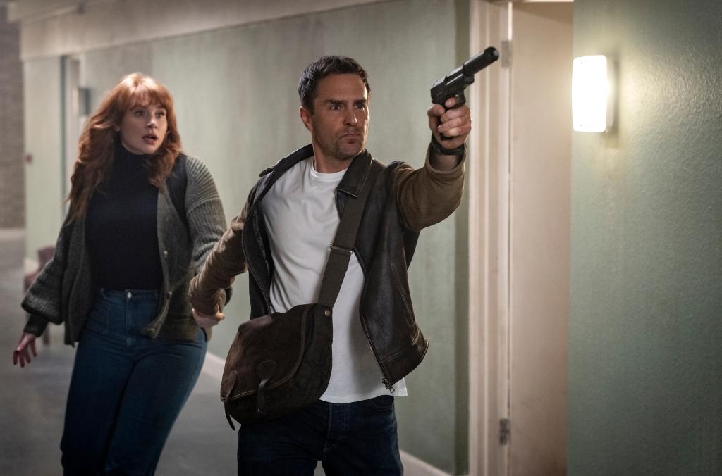 Sam Rockwell and Bryce Dallas Howard in Argylle