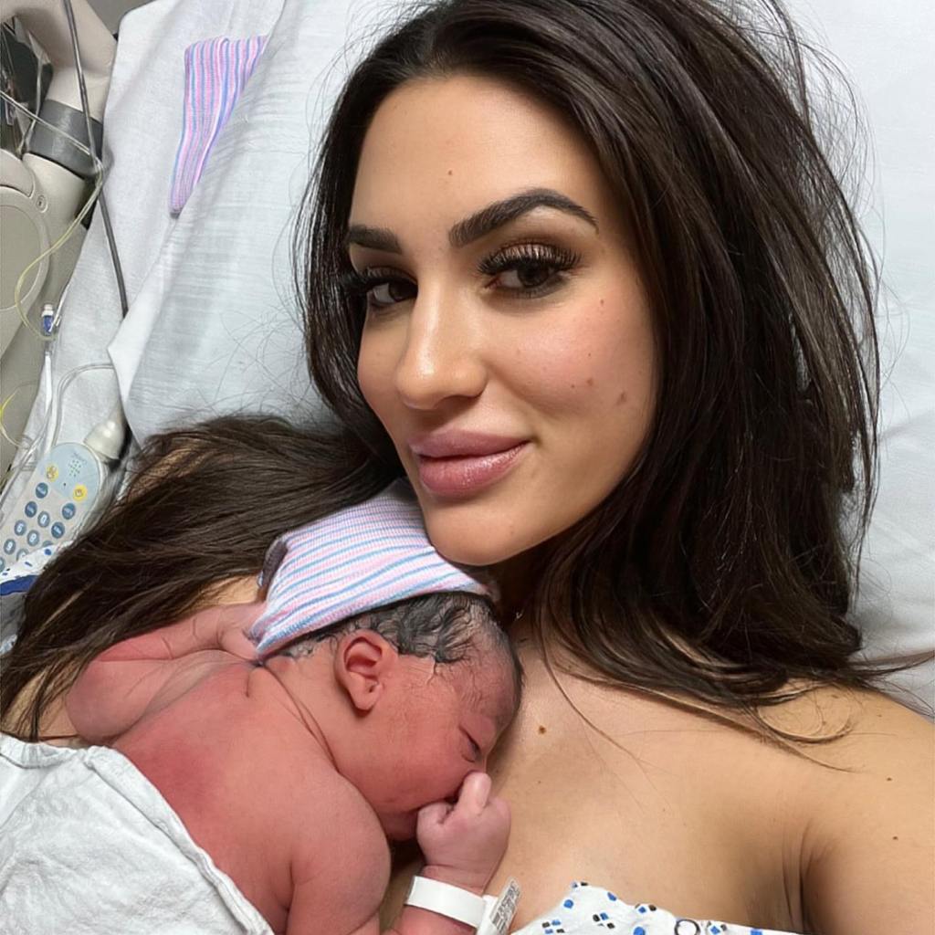 Andrea Galea and her daughter Stella Anastasia, born on Dec. 21, 2023.