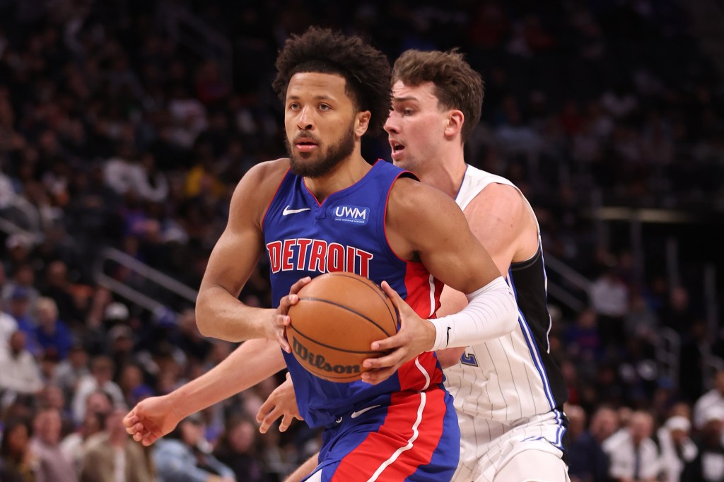 Cade Cunningham #2 of the Detroit Pistons.