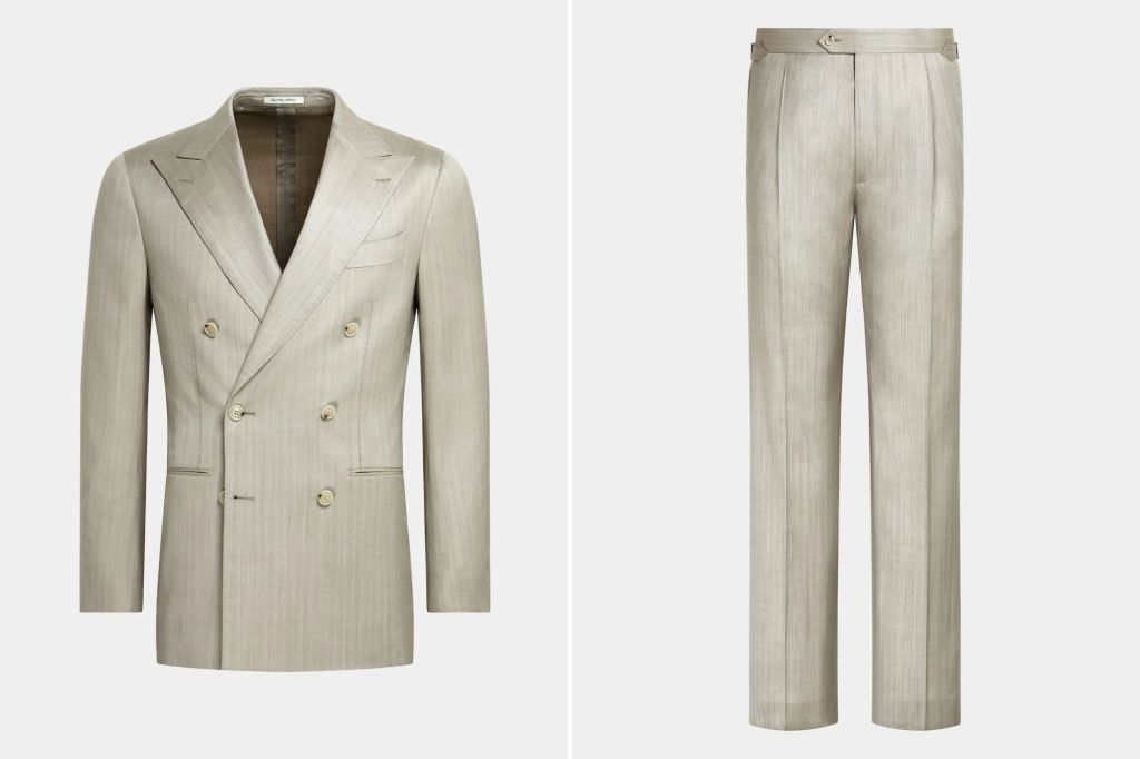 A white suit from Suit Supply