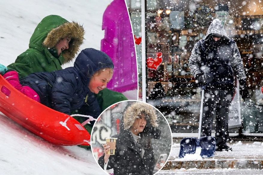 Nor'easter blankets NYC with snow after dry winter: photos