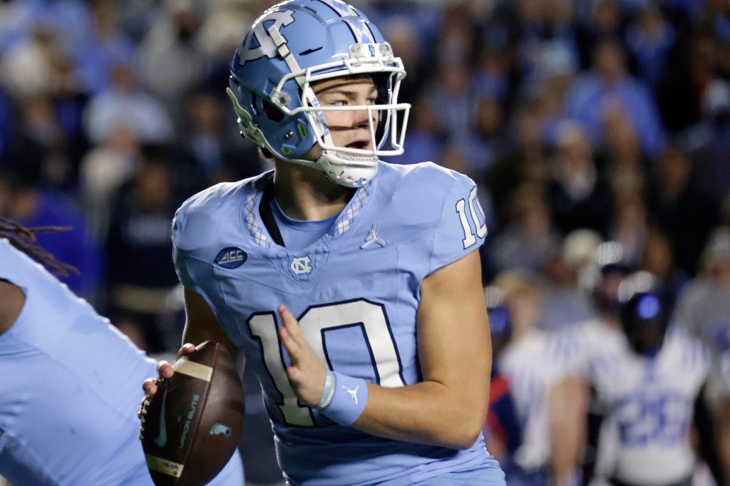 North Carolina quarterback Drake Maye