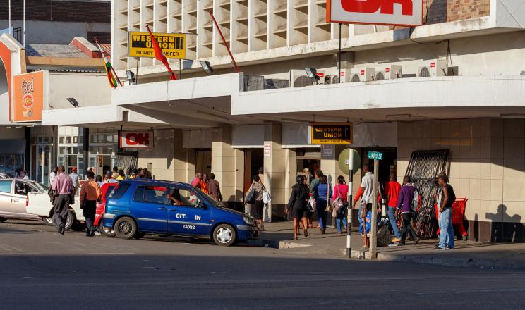 Peoples on street in the second largest city in Zimbabwe, October 27, 2014