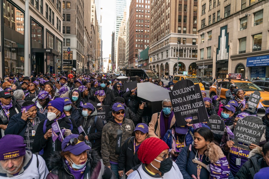 1199 SEIU protesters