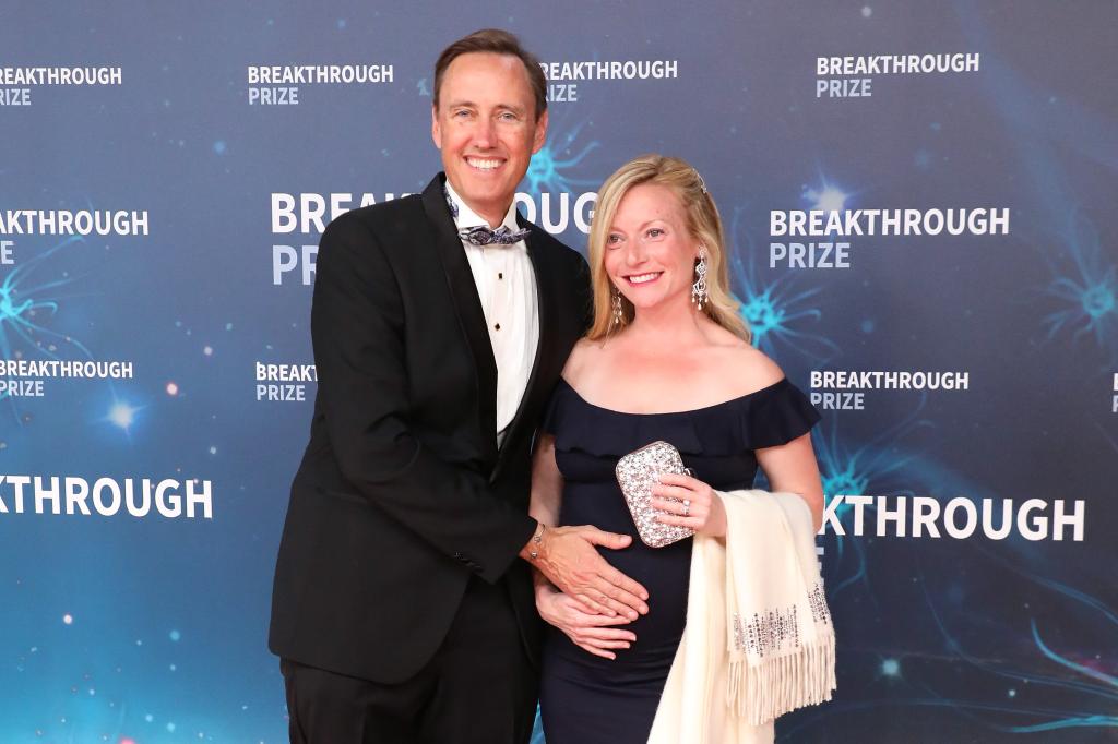 Tesla board member Steve Jurvetson with pregnant wife Genevieve Jurvetson in 2020