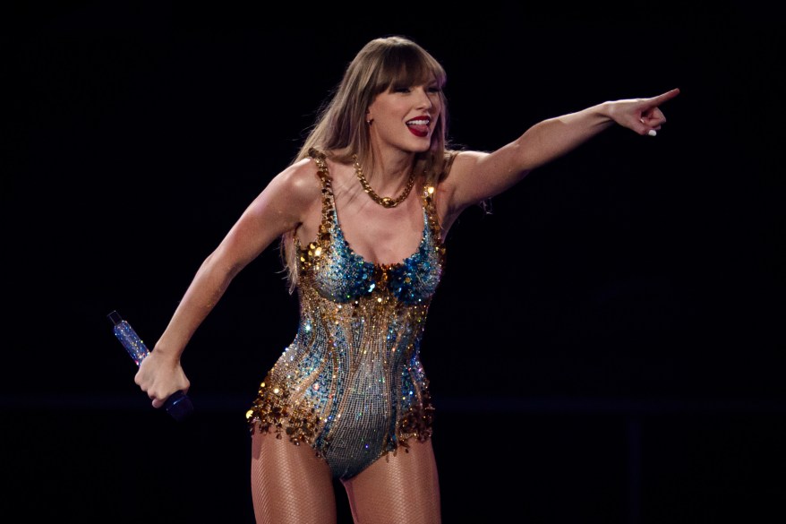 Taylor Swift performing on stage during The Eras Tour at Accor Stadium in Sydney, Australia on February 23, 2024.