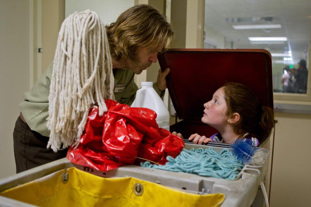 William H. Macy as Frank Gallagher and Emma Kenney as Debbie Gallagher in "Shameless." 