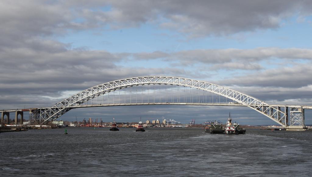 The Bayonne Bridge, which stretches from New Jersey to Staten Island, was raised to accommodate larger ships