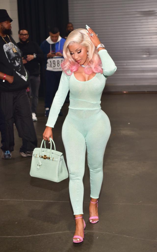 Cardi B with a Birkin bag