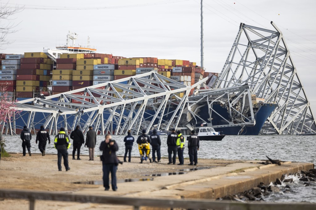 The Francis Scott Key Bridge collapsed into the Patapsco River in Baltimore early Monday morning after a collision 