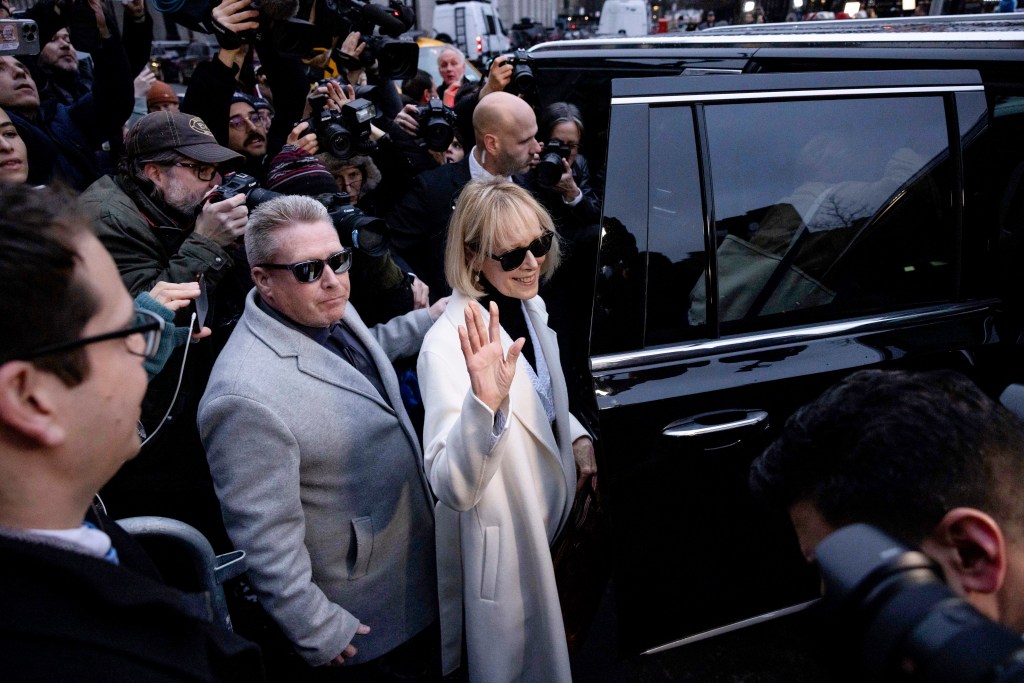 E. Jean Carroll leaves Federal court, Jan 26, 2024