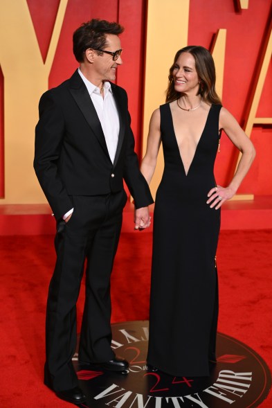 Robert Downey Jr and Susan Downey attending Vanity Fair Oscar Party at Wallis Annenberg Center for the Performing Arts in Beverly Hills.