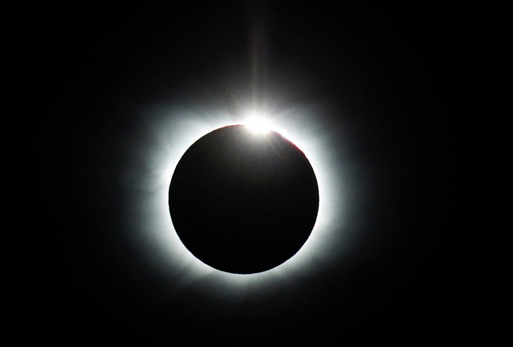 The solar eclipse may also feature intense activity on the sun.