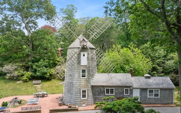 Exterior of the Windmill House in the Hamptons.