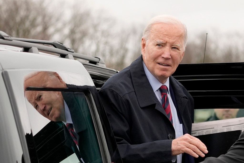 President Joe Biden arrives to board Air Force One, on March 5, 2024, in Hagerstown, Md.