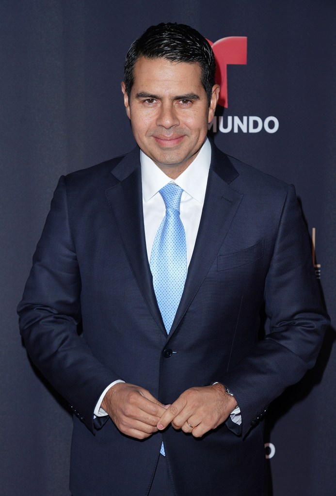 NBCUniversal executive Cesar Conde in a suit at the 'Luis Miguel La Serie' screening in Beverly Hills, California