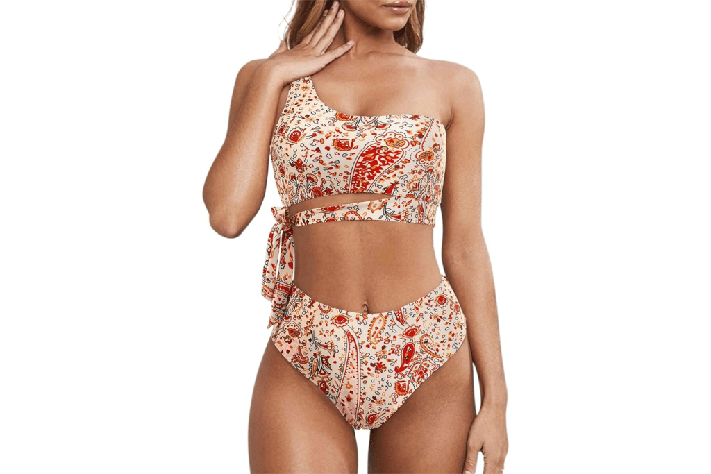 Mooslover One-Shoulder High-Waisted Bikini