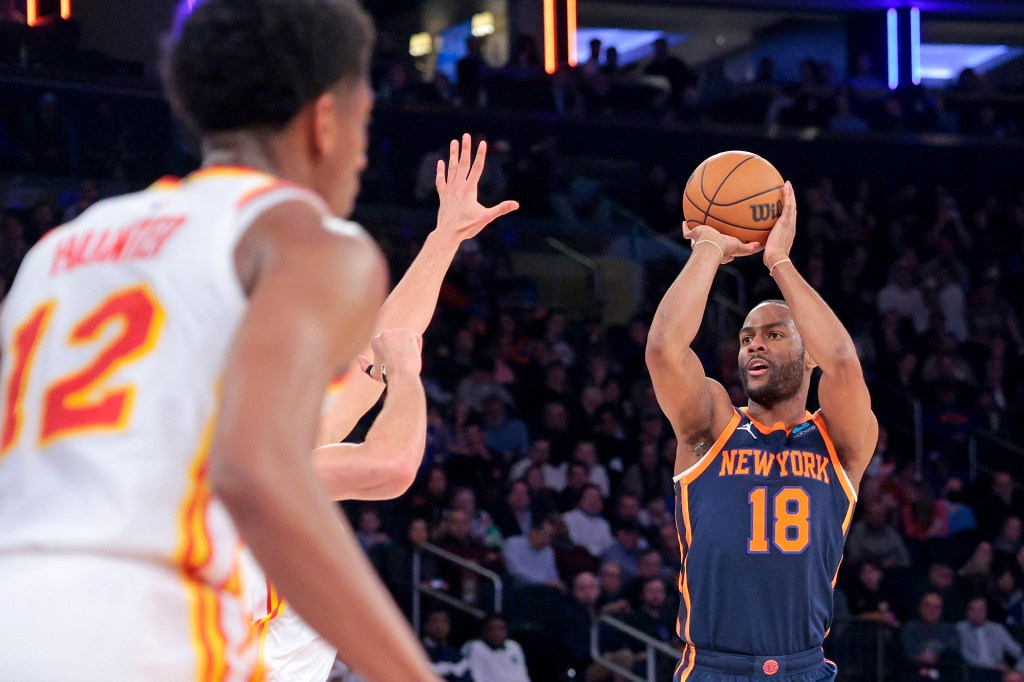 Alec Burks, pictured earlier this month, didn't play during the Knicks' win against the Pistons on Monday.