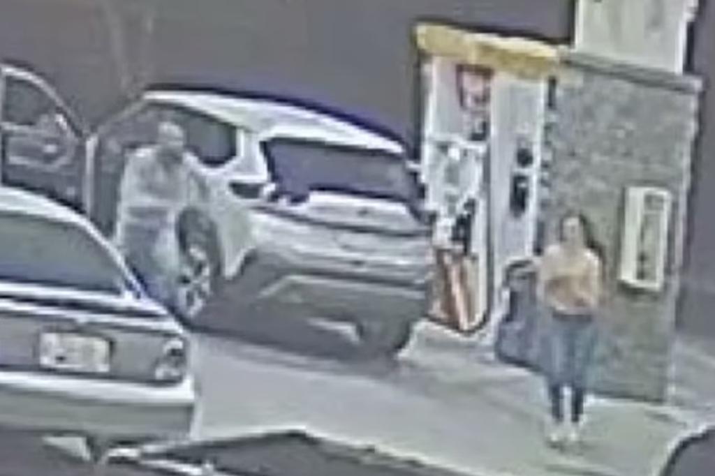 Driver chases woman at gas station