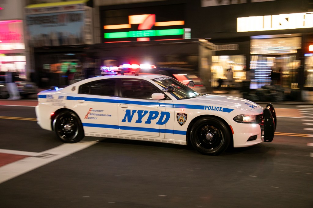 An NYPD police car. 