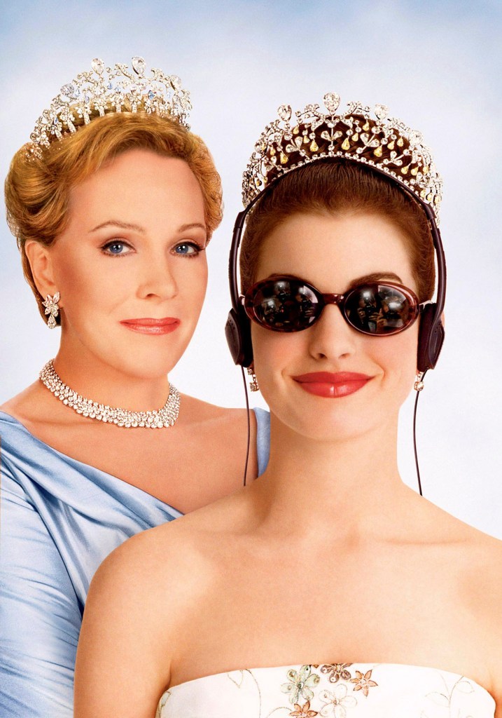 Julie Andrews and Anne Hathaway on a movie poster for The Princess Diaries by Walt Disney.