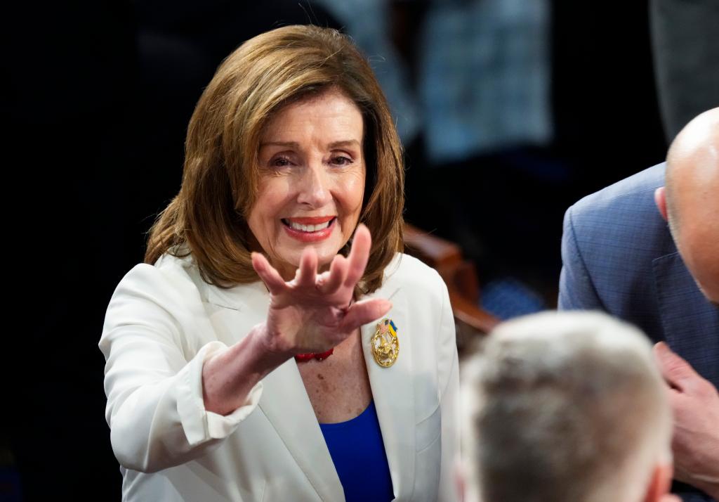  Nancy Pelosi (D-Ca) before President Joe Biden delivers the State of the Union address to Congress at the U.S. Capitol in Washington March 7, 2024. 