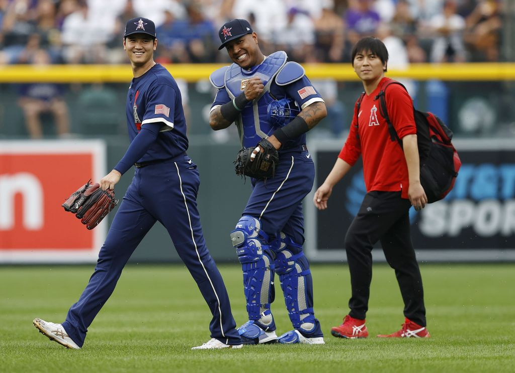 Mizhuhara (right) has been Ohtani's interpreter with both the Angels and Dodgers.