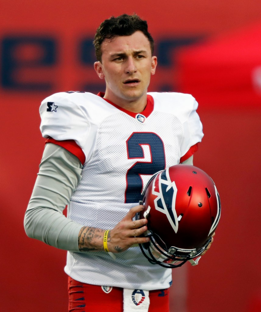 Johnny Manziel during an Alliance of American Football league game in March 2019.