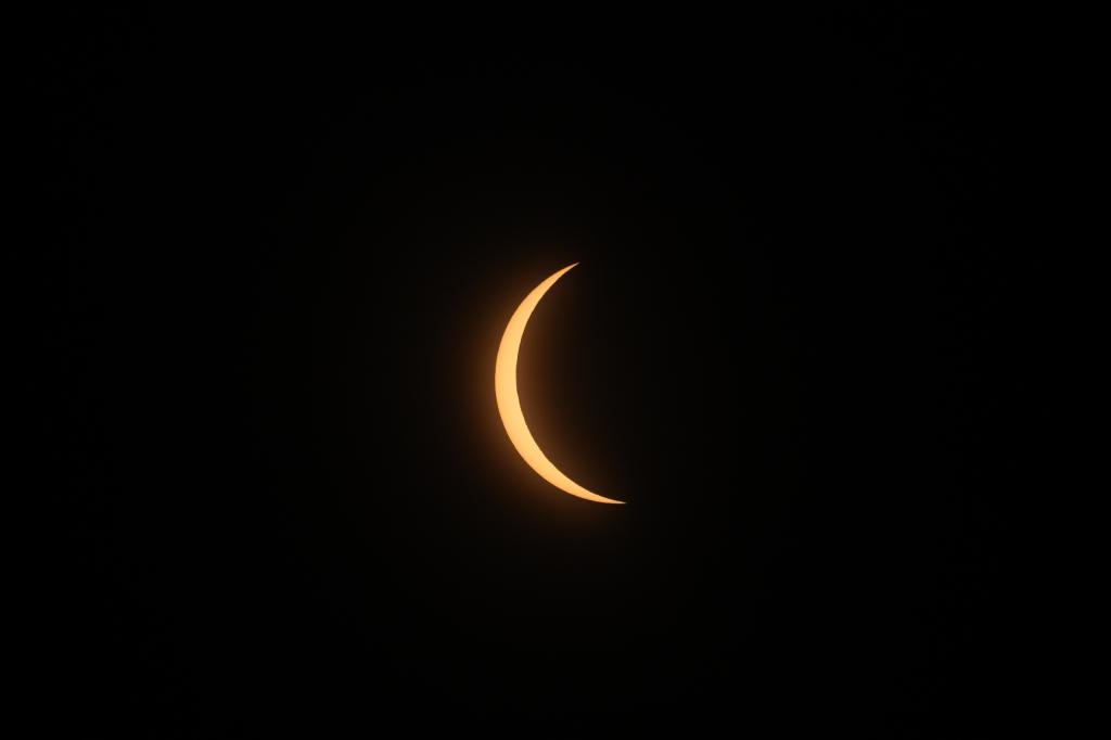 Solar eclipse in New York, which reached 90 percent totality.