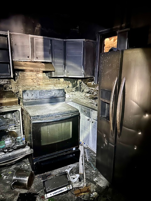 Another angle of the now burned down kitchen. 